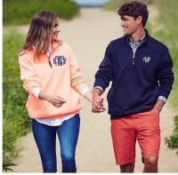 Monogrammed Crosswinds Quarter Zip Sweatshirt Men or Women
