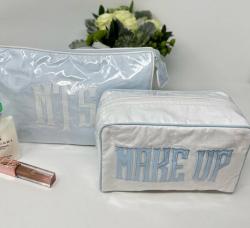 Pale Blue Linen Large Helen and White Milan Pale Blue Linen Large Helen and White Milan NULL