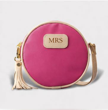 Jon Hart Designs Personalized Luna Round Canvas Crossbody  Apparel & Accessories > Handbags > Cross-Body Handbags