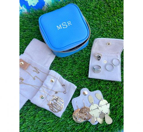 Personalized Camilla Small Leather Jewelry Case  Luggage & Bags > Luggage Accessories > Packing Organizers