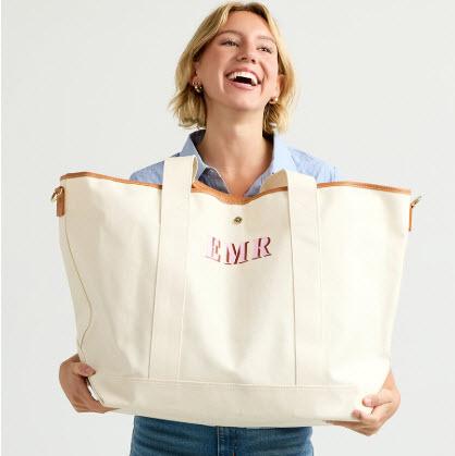 Personalized Boulevard Venice Canvas Tote  Apparel & Accessories > Handbags > Tote Handbags
