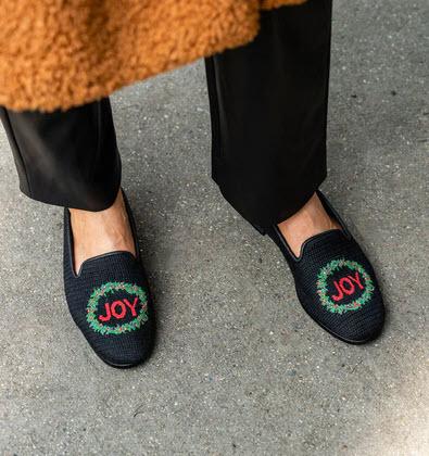  By Paige Joy Wreath Needlepoint Loafer  Apparel & Accessories > Shoes > Loafers