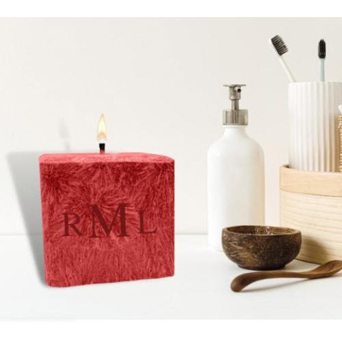 Monogrammed Cinnamon Spice Candle  Home & Garden > Decor > Candles
