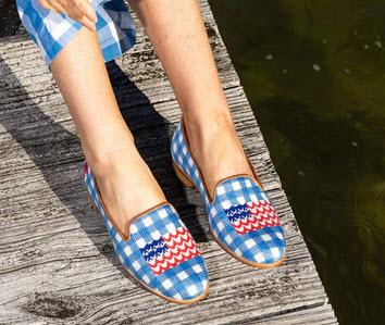 By Paige Preppy Flag Needlepoint Loafers  Apparel & Accessories > Shoes > Loafers