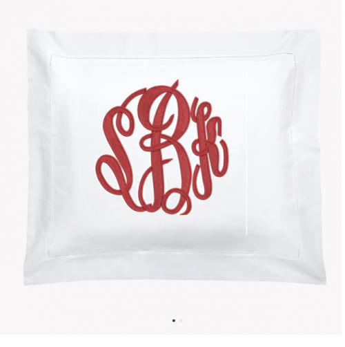 Monogrammed Linen Euro Sham   Home & Garden > Linens & Bedding > Bedding