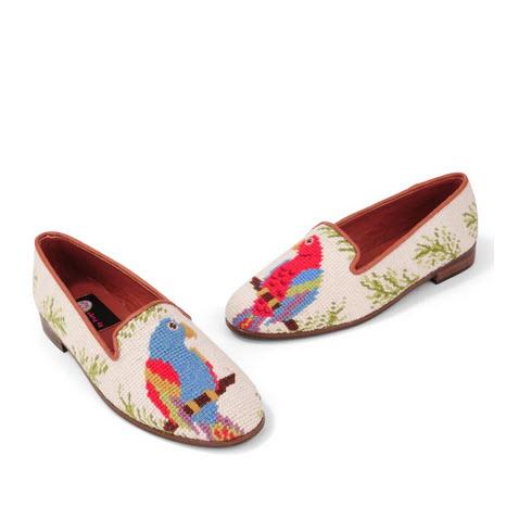 By Paige Parrot Needlepoint Loafers  Apparel & Accessories > Shoes > Loafers